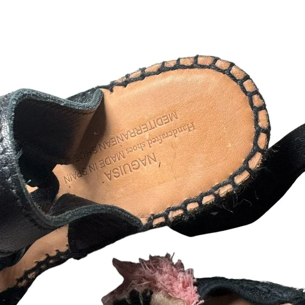 Naguisa Pommed‎ Wedge Sandals Espadrille Wedges Anthropologie NEW size 37